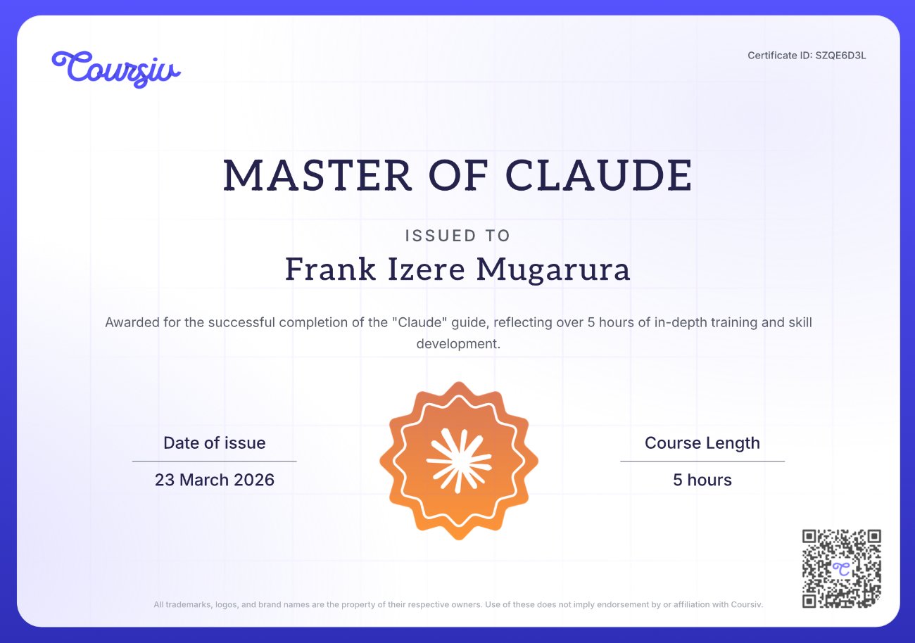 Master of Claude certificate