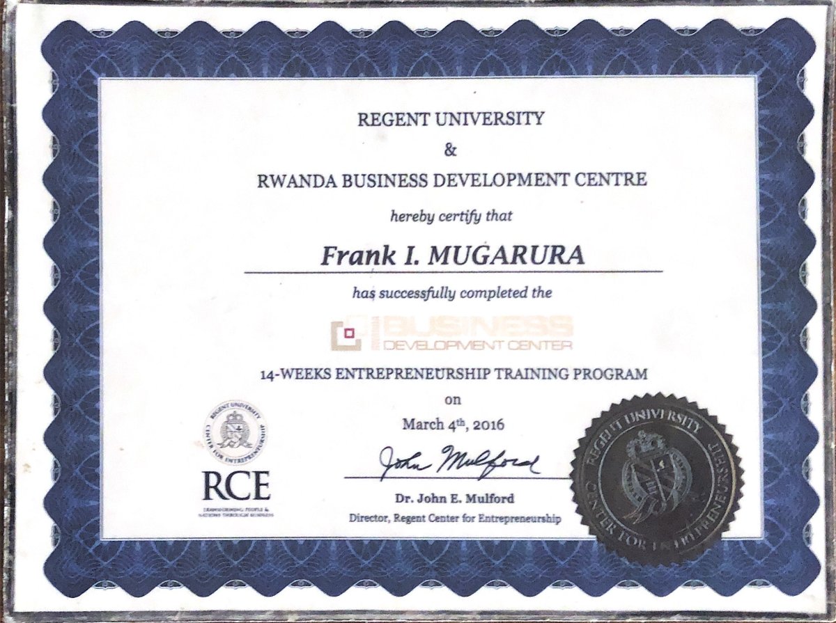 Regent University certificate