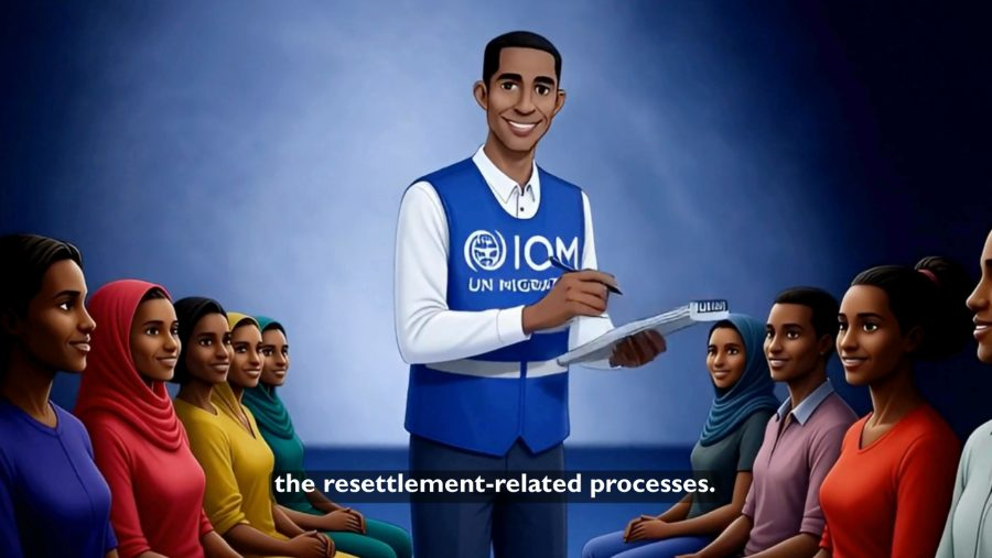 Orientation session at the transit centre