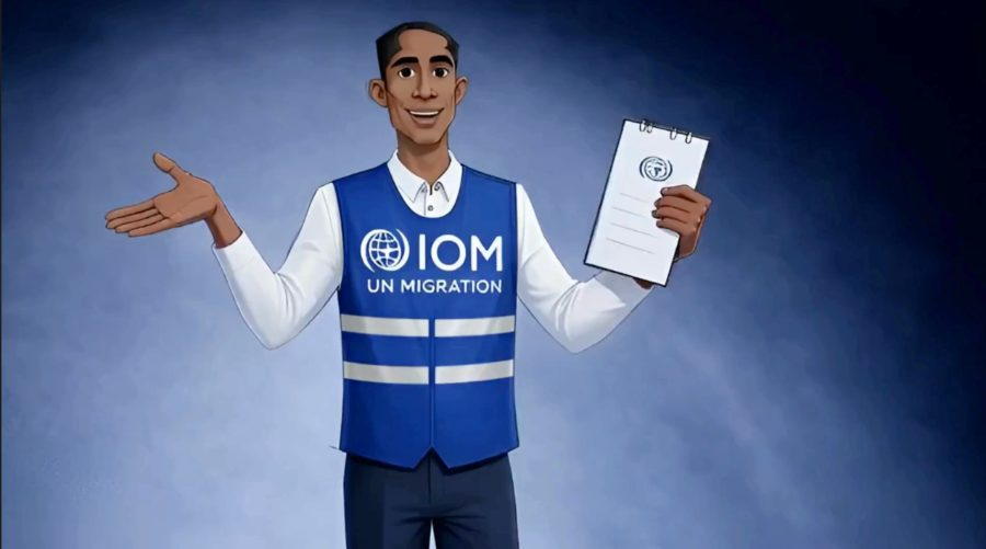 IOM officer introducing the resettlement process